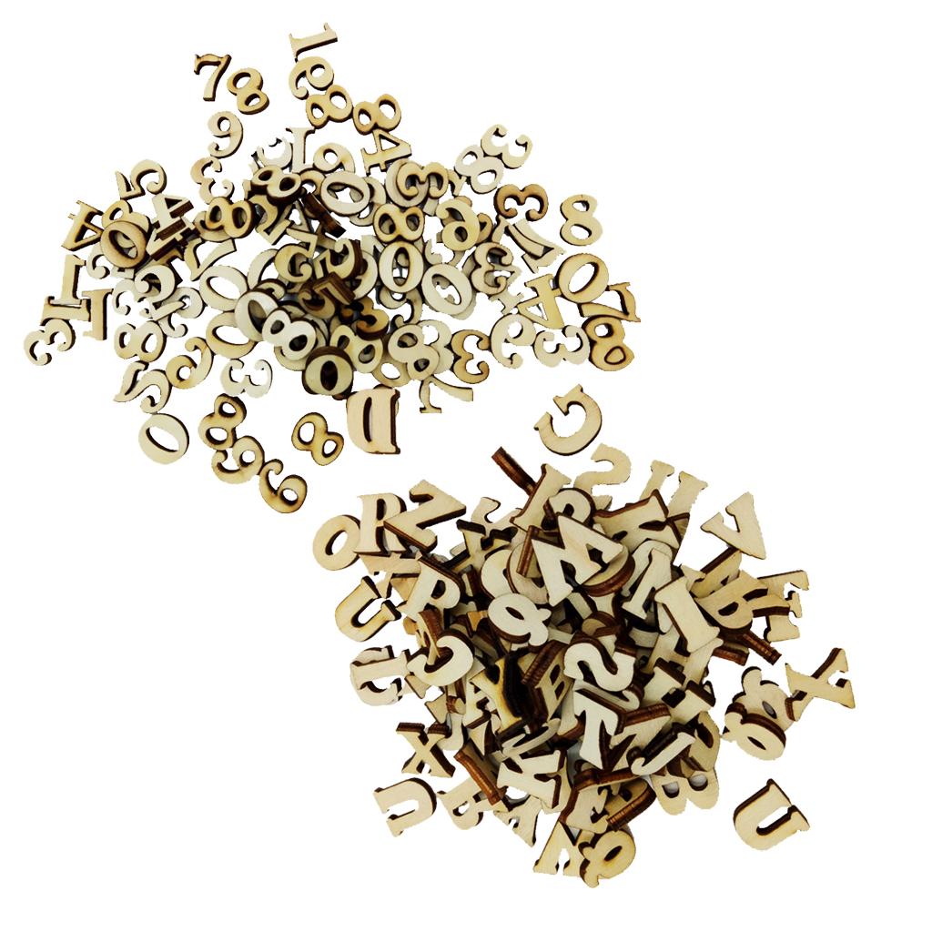Embellishments For Scrapbooking - زينة خشبية للسكرابوكينغ، أرقام عربية صغيرة،