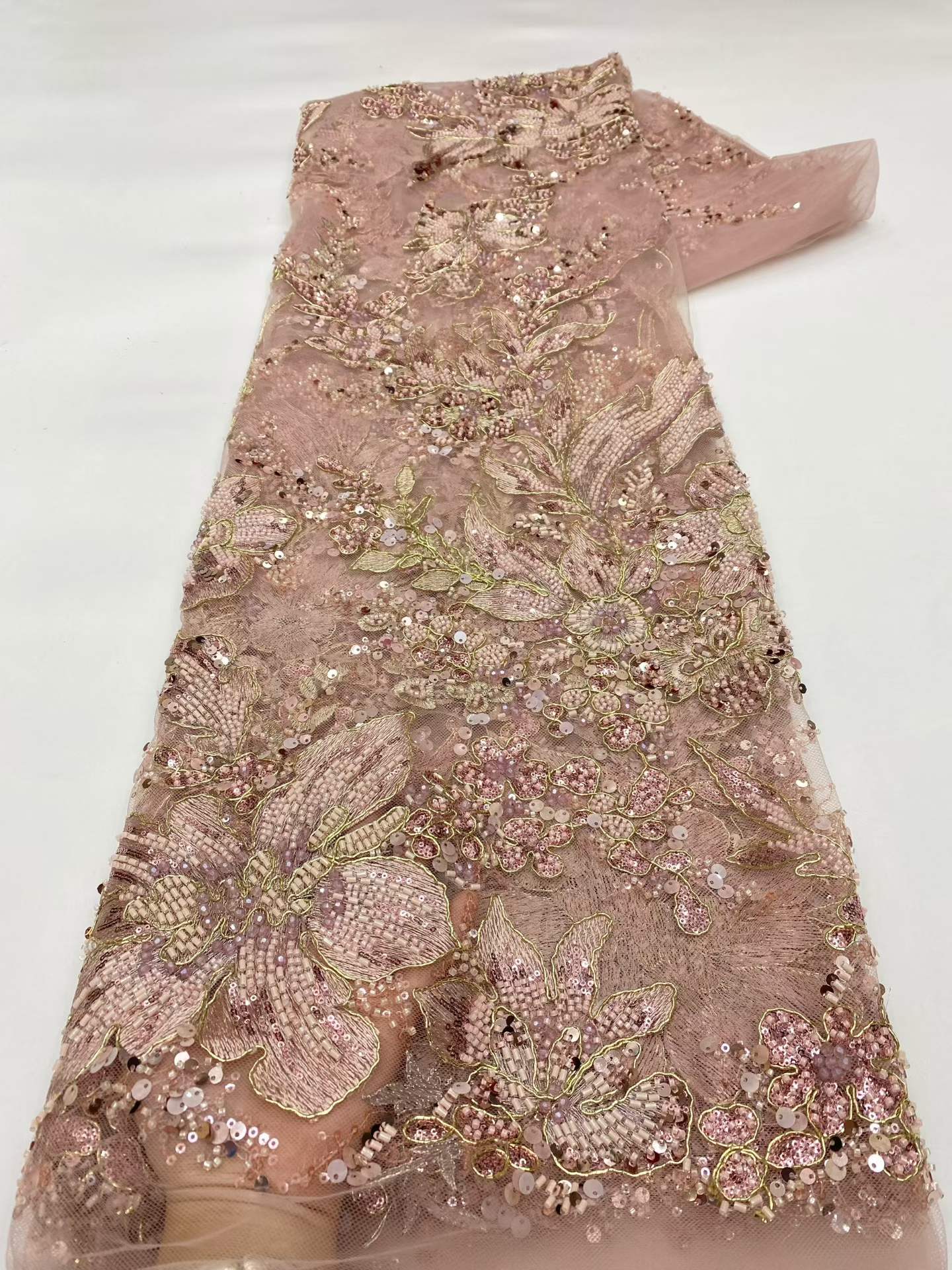 خرز متعدد الألوان، خرز كريستال - مراجعة Crystal Mesh Fabric وسعره