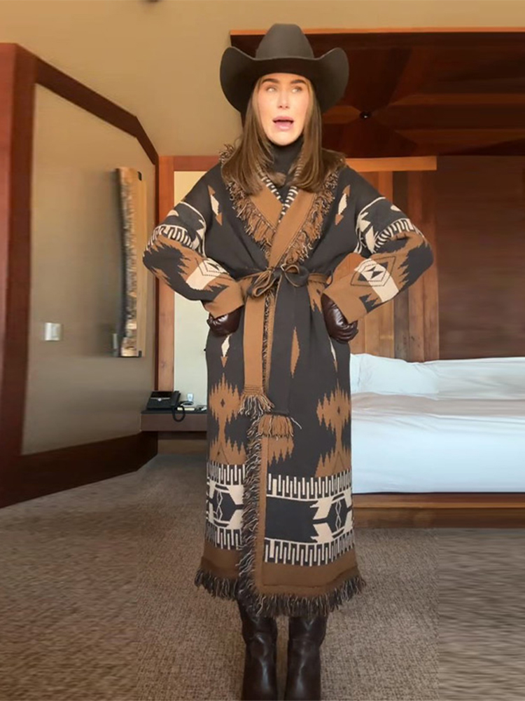 كارديجان نسائي أنيق مزود بشراش - مراجعة Tassel Fringe Trim وسعره