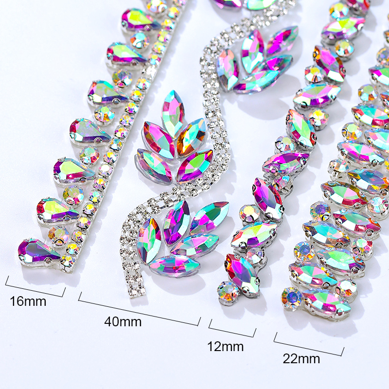 شريط كريستال AB مرصع بالأحجار  - مراجعة Crystal Mesh Fabric وسعره