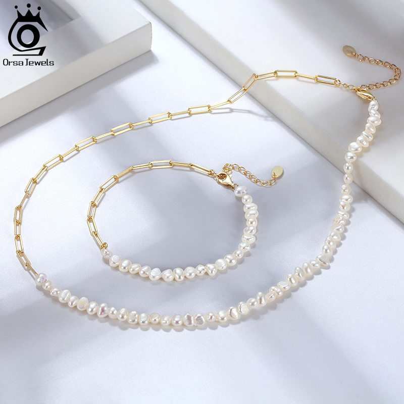 ORSA JEWELS قلادة نصفية من الل - مراجعة Pearl Trim Chain وسعره
