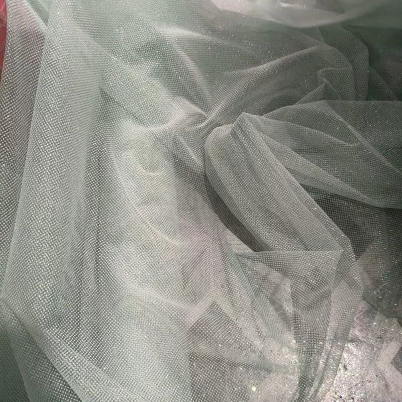 قماش شبكي لامع بالترتر للخياطة - مراجعة Crystal Mesh Fabric وسعره