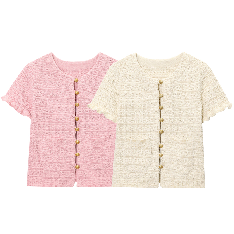 HXAO المحاصيل سترة متماسكة للن - مراجعة Embellish Knit وسعره