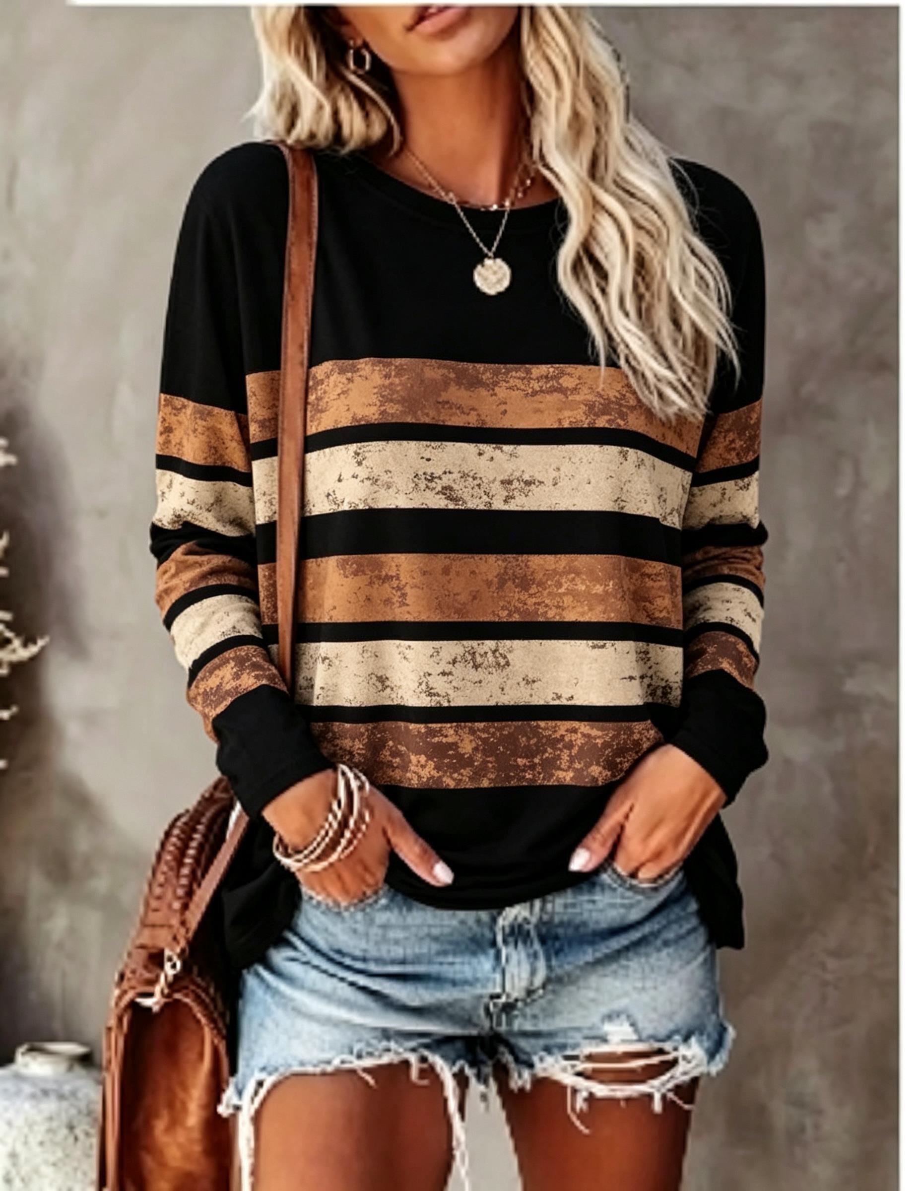 تيشيرت نسائي بأكمام طويلة، بتص - مراجعة Embellish Knit وسعره