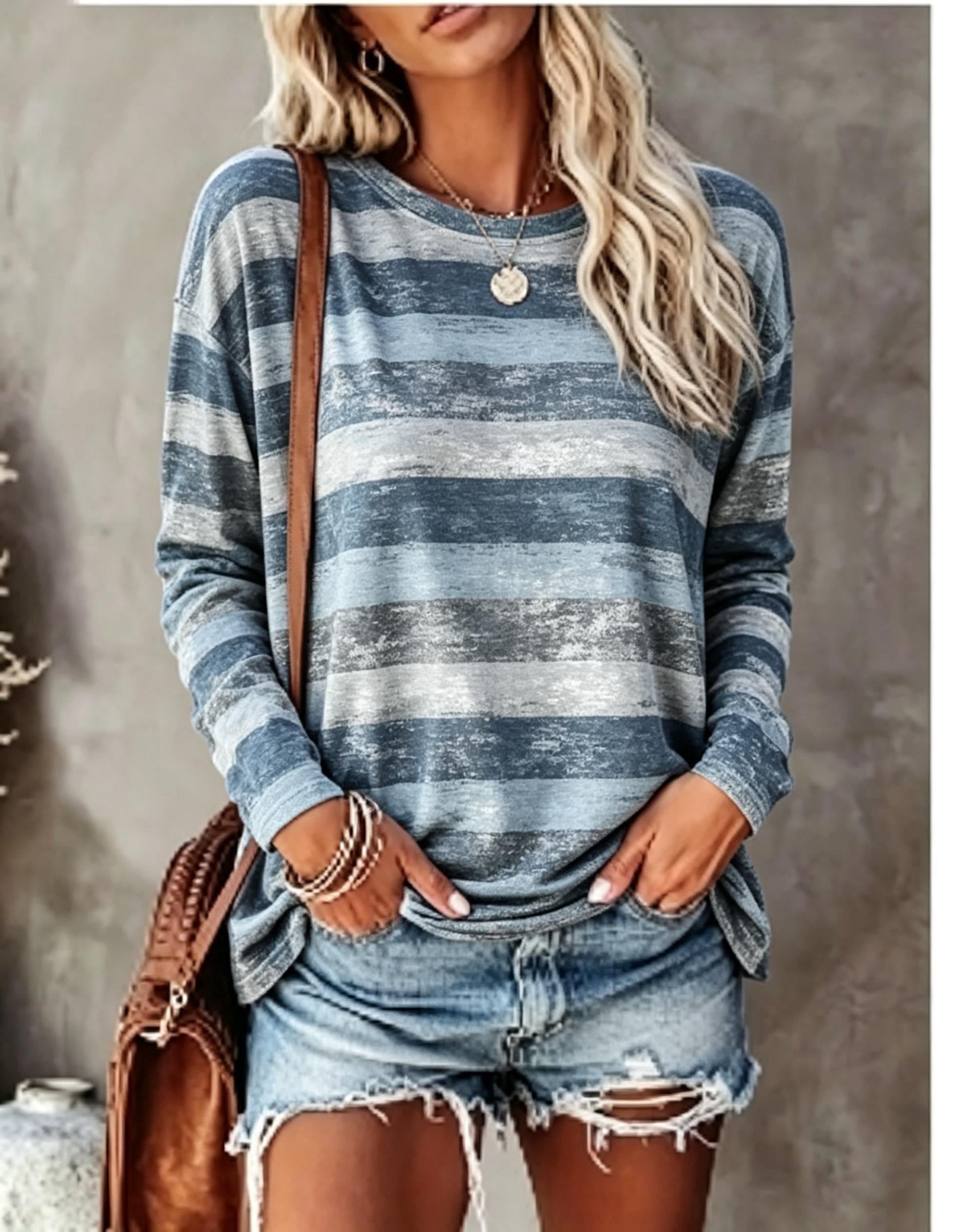 تيشيرت نسائي بأكمام طويلة، بتص - مراجعة Embellish Knit وسعره