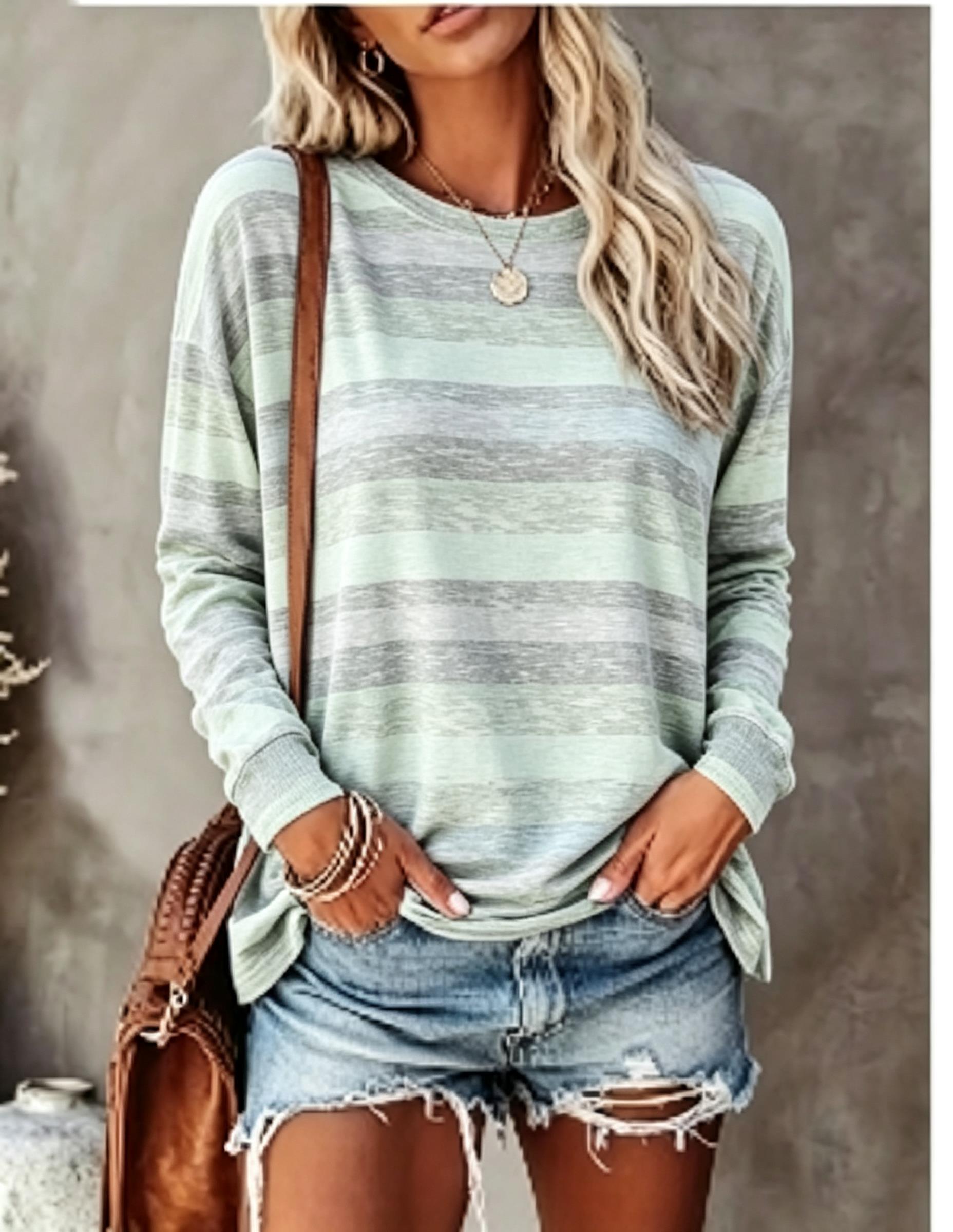 تيشيرت نسائي بأكمام طويلة، بتص - مراجعة Embellish Knit وسعره