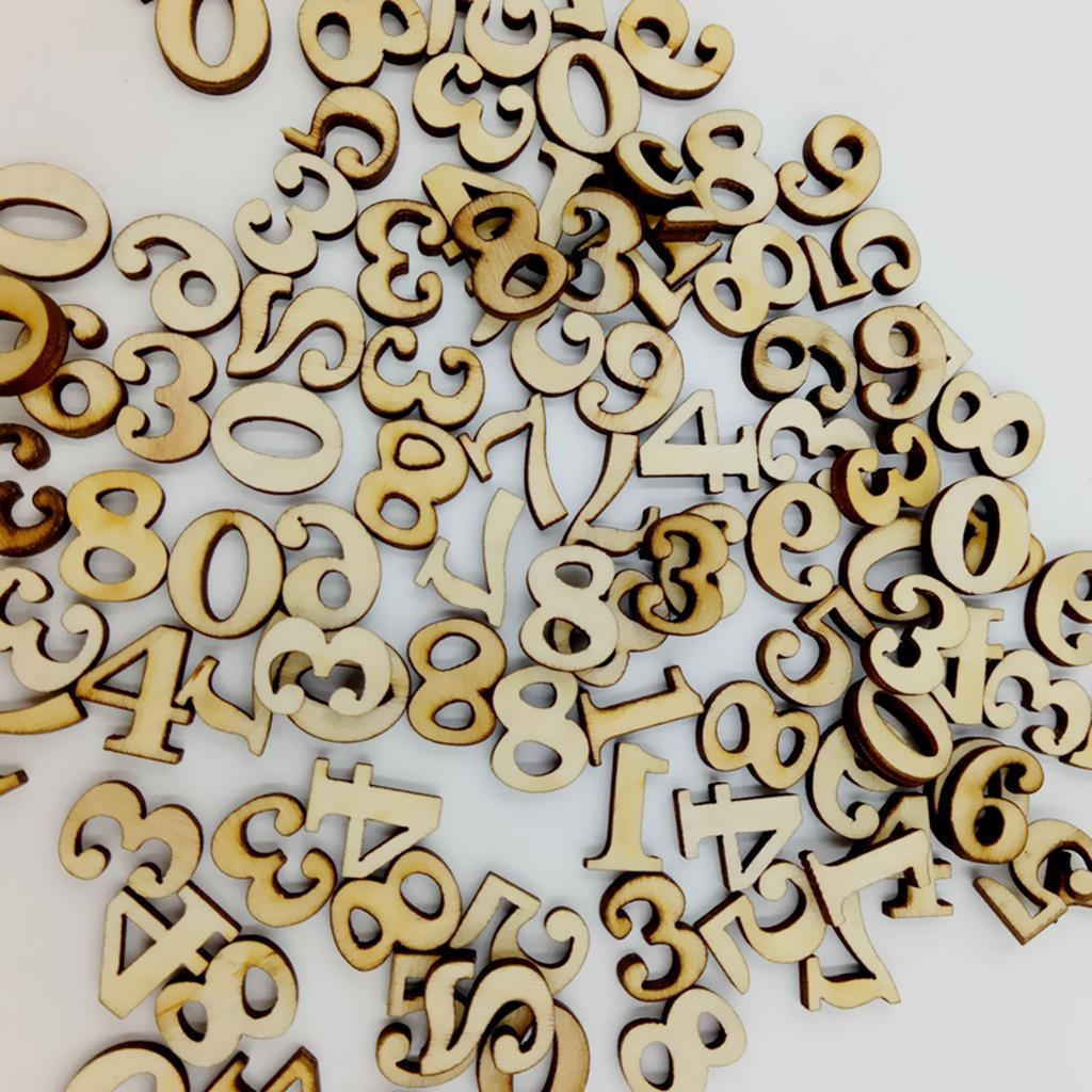 زينة خشبية للسكرابوكينغ، أرقام - مراجعة Embellishments For Scrapbooking وسعره