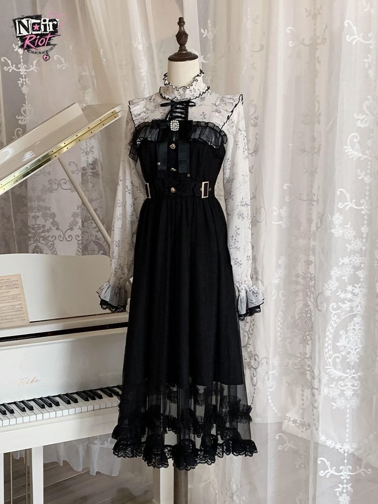 فستان لوليتا فرنسي عتيق للنساء - مراجعة Elastic Lace Trim وسعره
