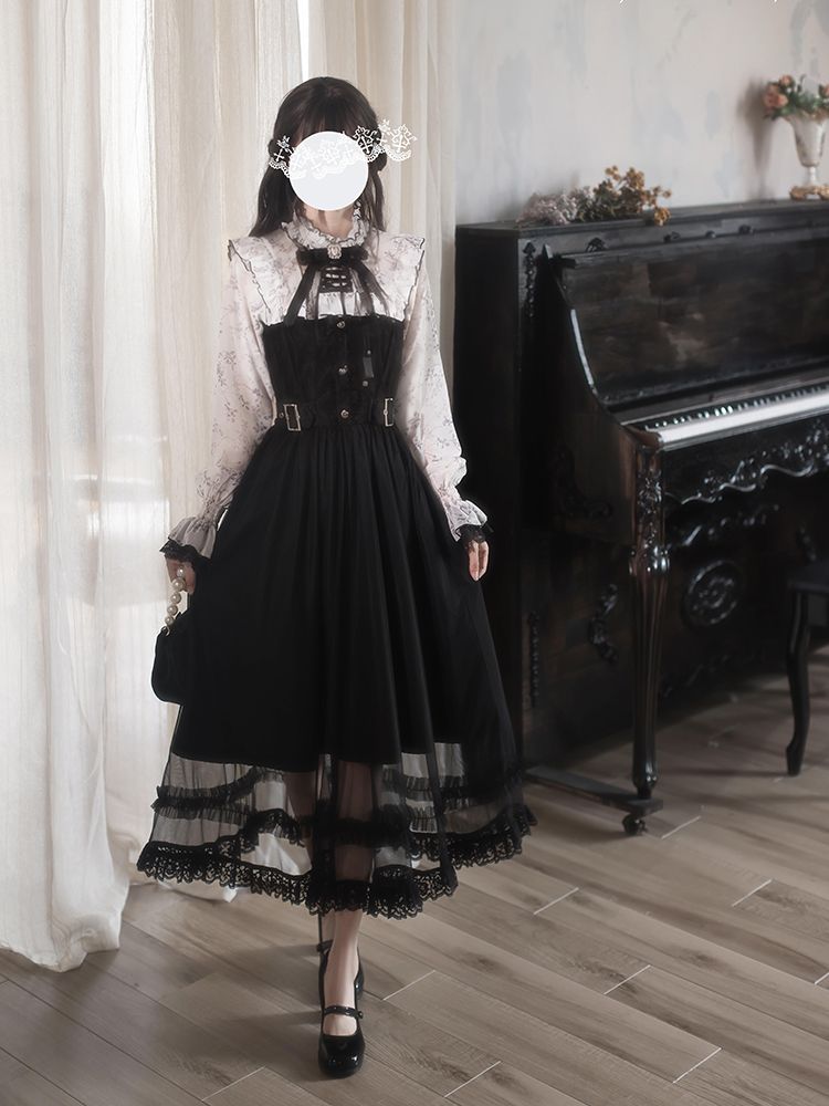 فستان لوليتا فرنسي عتيق للنساء - مراجعة Elastic Lace Trim وسعره