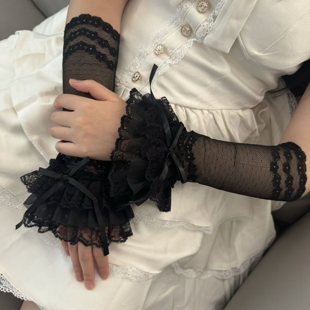 قفازات بدون أصابع من الدانتيل  - مراجعة Elastic Lace Trim وسعره