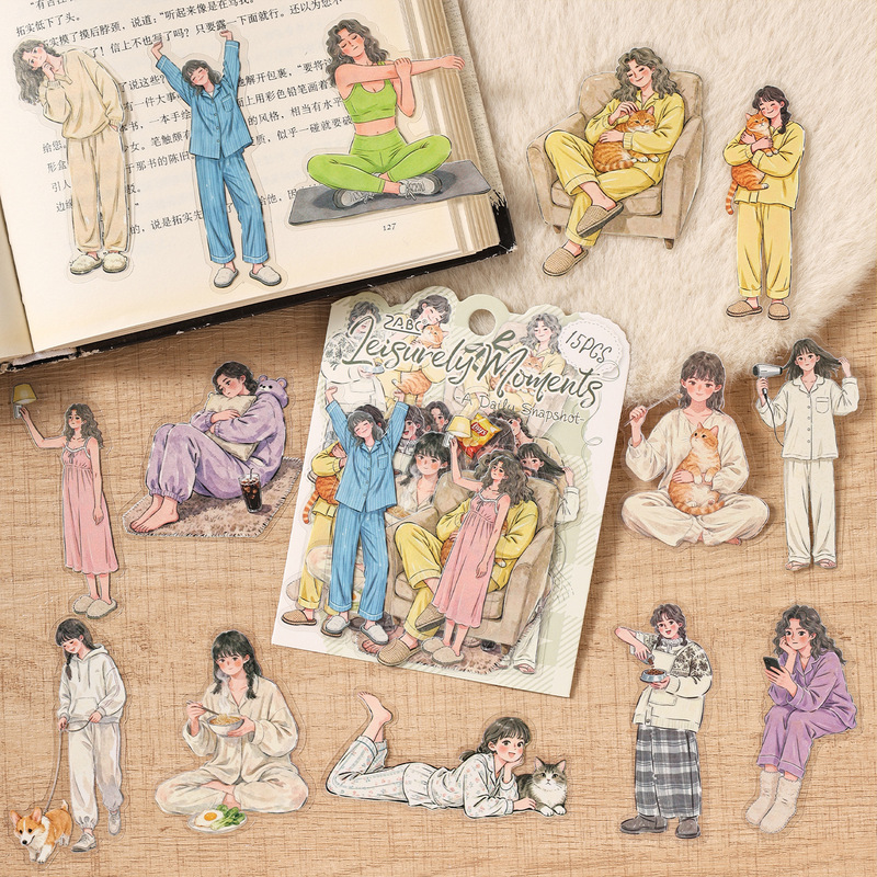 15 قطعة من ملصقات الشخصيات الأ - مراجعة Embellishments For Scrapbooking وسعره
